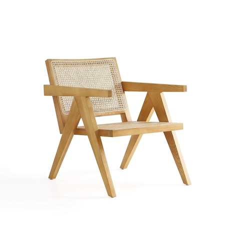 Manhattan Comfort Hamlet Accent Chair in Nature Cane ACCA04-NA